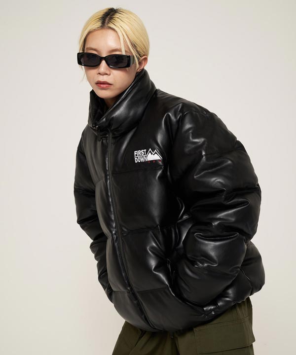 BUBBLE DOWN JKT COLOR LEATHER