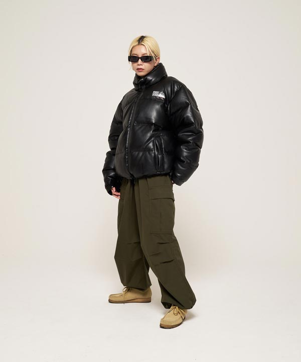 BUBBLE DOWN JKT COLOR LEATHER
