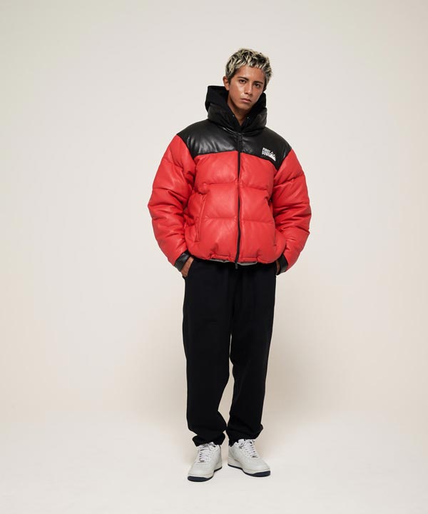 BUBBLE DOWN JKT COLOR LEATHER