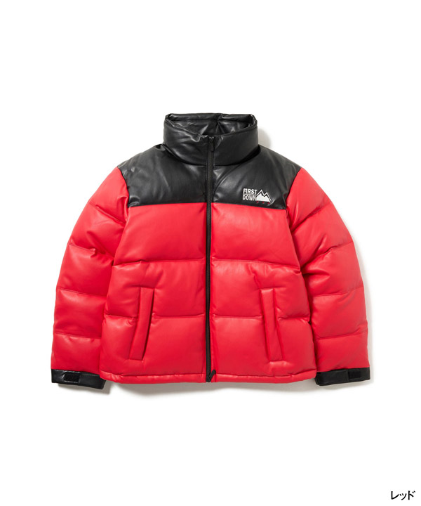 BUBBLE DOWN JKT COLOR LEATHER