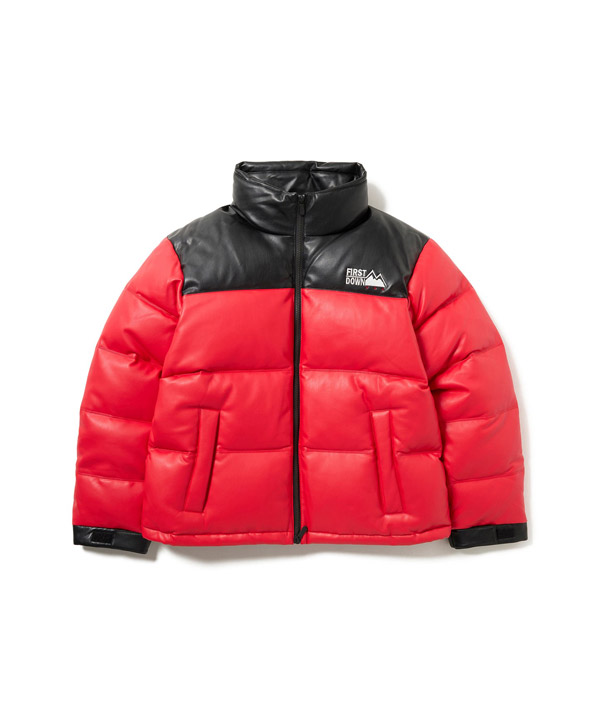 BUBBLE DOWN JKT COLOR LEATHER(レッド)