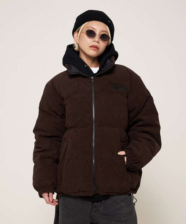 BUBBLE DOWN JKT CORDUROY -ブラウン-