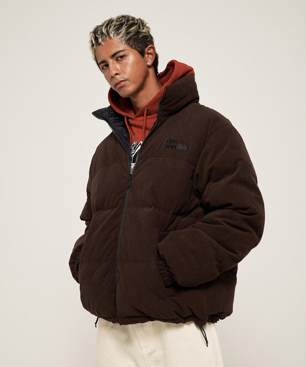 BUBBLE DOWN JKT CORDUROY -ブラウン-