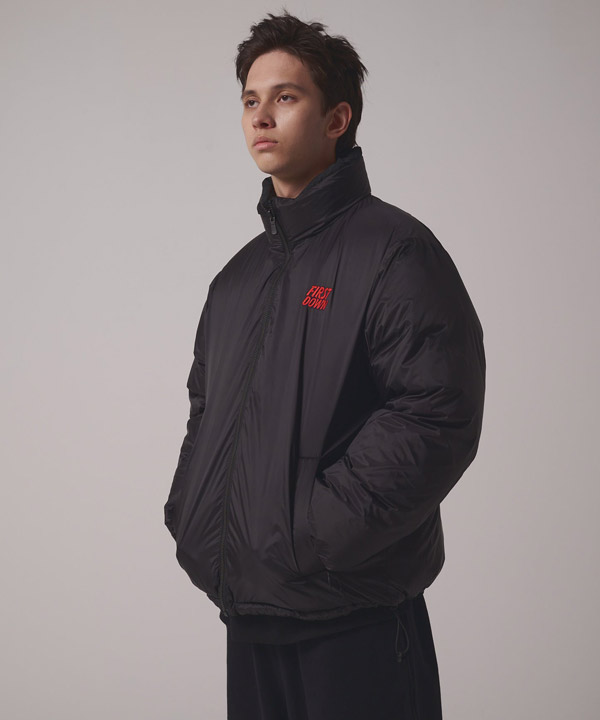 RABBIT FOOT × FIRST DOWN BUBBLE DOWN JKT MICROFT -ブラック-