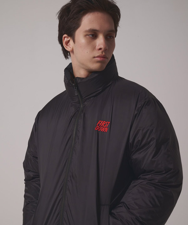 RABBIT FOOT × FIRST DOWN BUBBLE DOWN JKT MICROFT -ブラック-