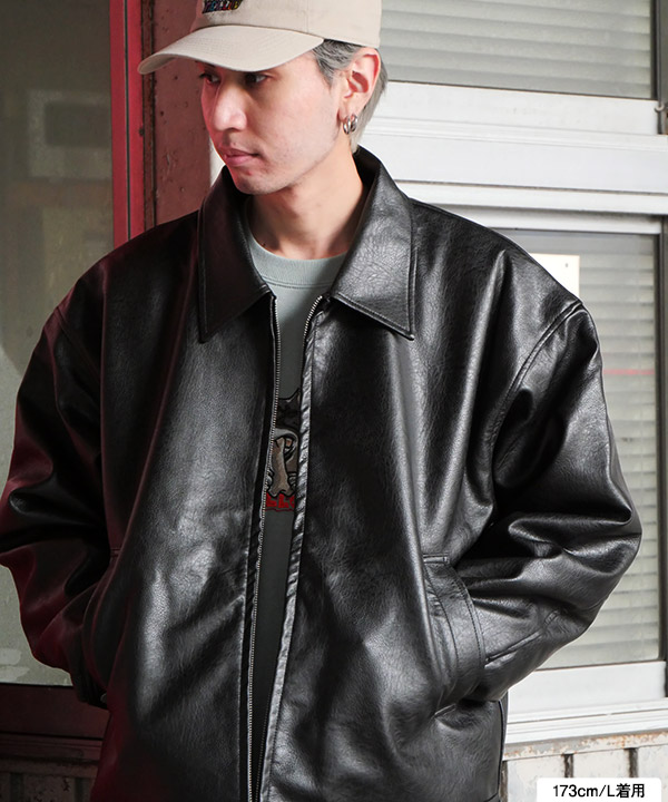 MELLOW Eco Leather JACKET -ブラック-