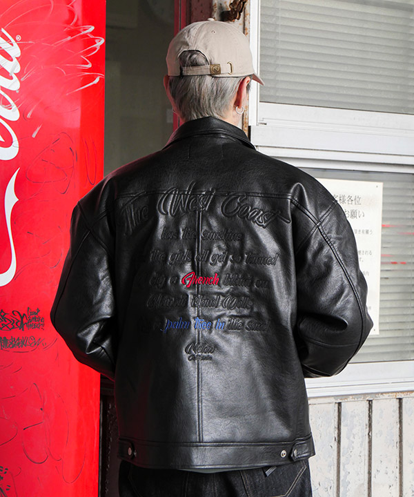 MELLOW Eco Leather JACKET -ブラック-