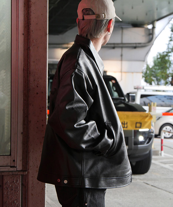 MELLOW Eco Leather JACKET -ブラック-