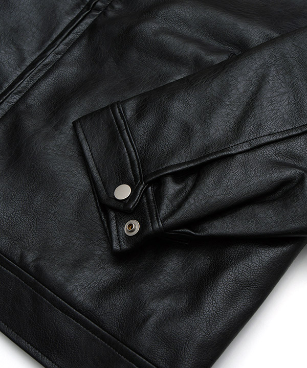 MELLOW Eco Leather JACKET -ブラック-