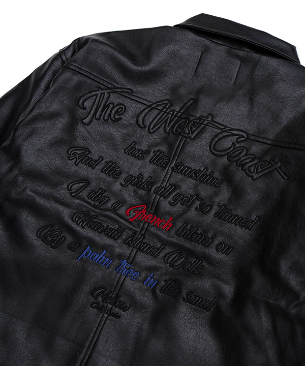 MELLOW Eco Leather JACKET -ブラック-