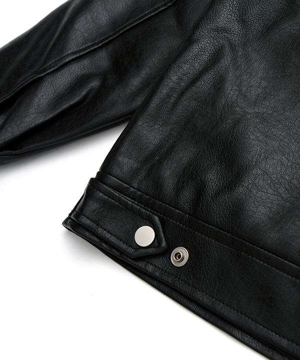 MELLOW Eco Leather JACKET -ブラック-