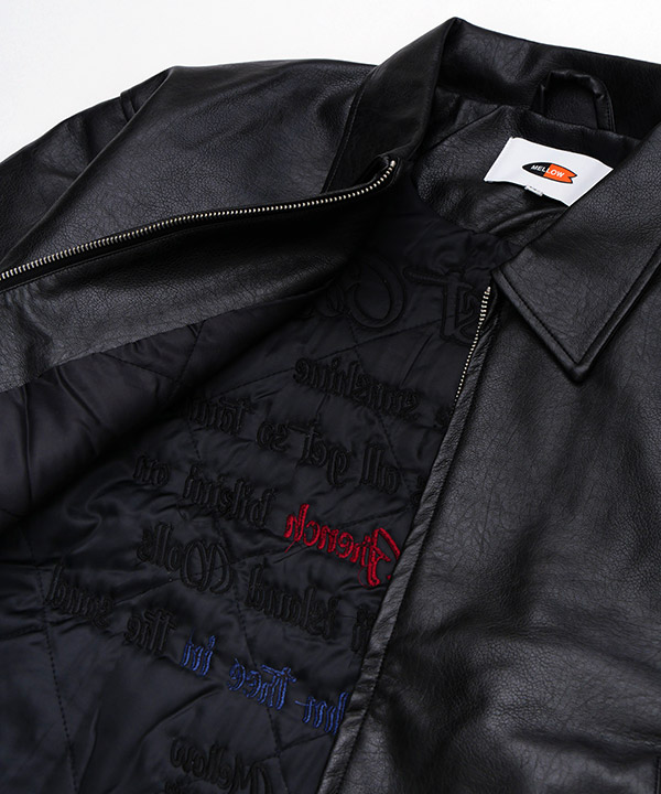 MELLOW Eco Leather JACKET -ブラック-