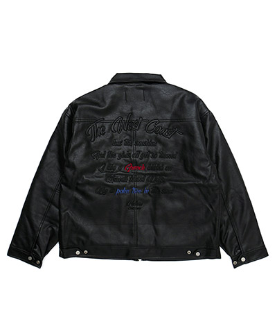 MELLOW Eco Leather JACKET -ブラック-