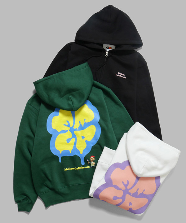 FLOWER ZIP HOODIE