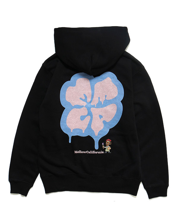 FLOWER ZIP HOODIE(ブラック)