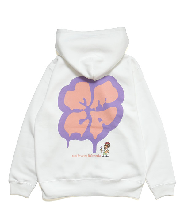 FLOWER ZIP HOODIE(ホワイト)