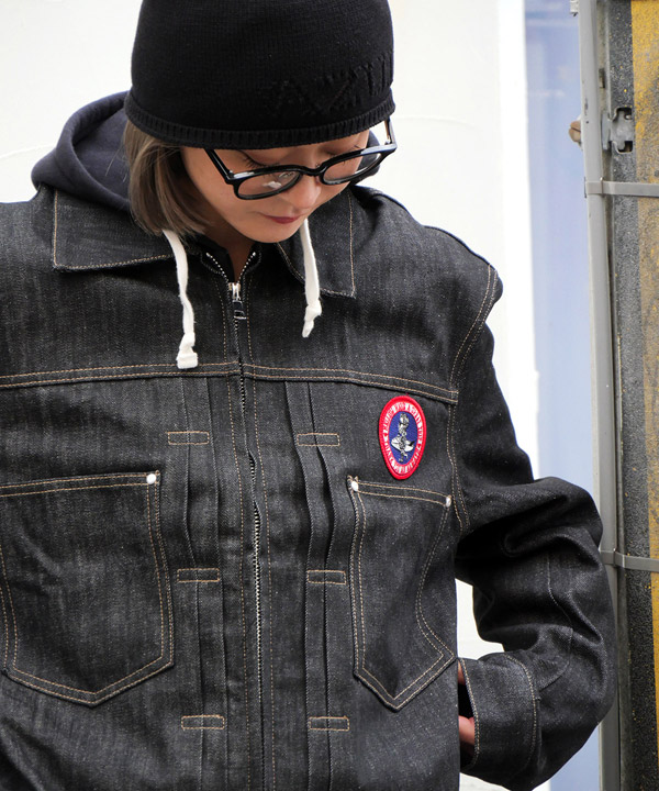 CIRCLE MARVIE DENIM JACKET -ブラック-