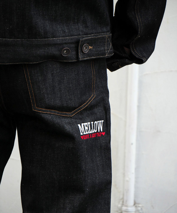 MARVIE LOGO DENIM PANTS -ブラック-