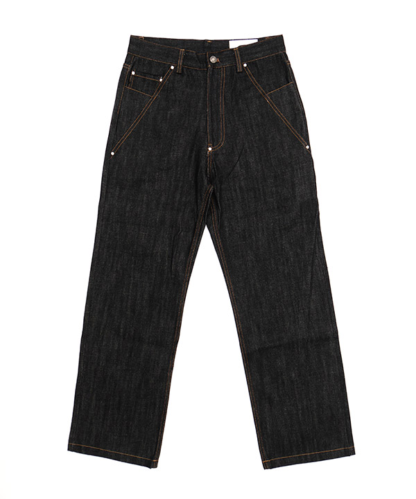 MARVIE LOGO DENIM PANTS -ブラック-