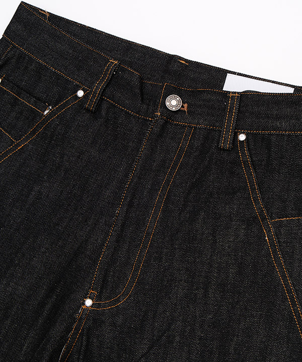 MARVIE LOGO DENIM PANTS -ブラック-