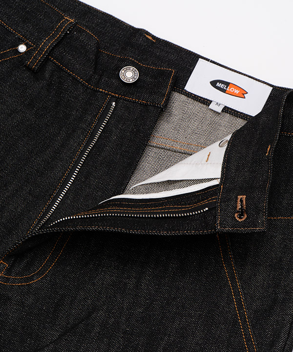 MARVIE LOGO DENIM PANTS -ブラック-