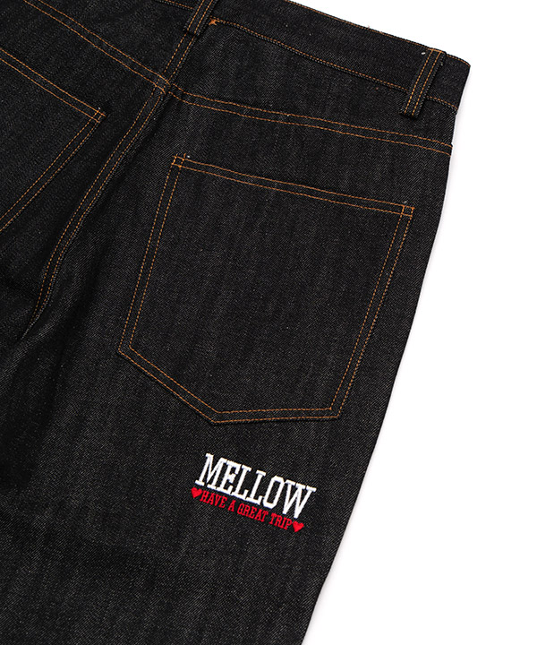 MARVIE LOGO DENIM PANTS -ブラック-