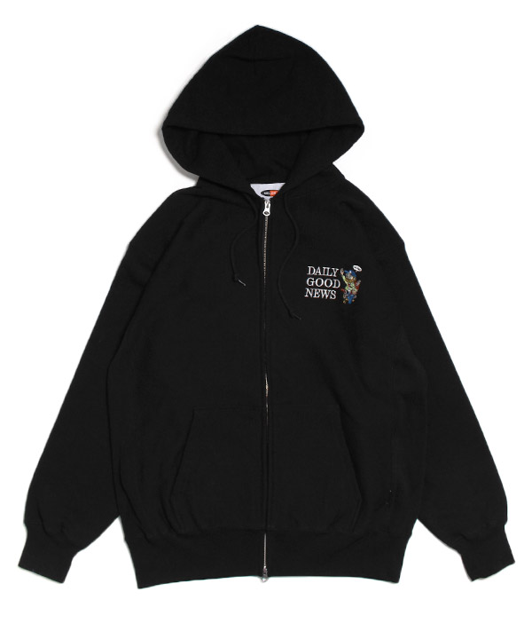 Daily Good News ZIP HOODIE(ブラック)