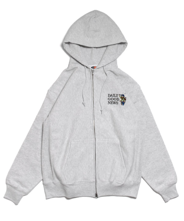 Daily Good News ZIP HOODIE(グレー)