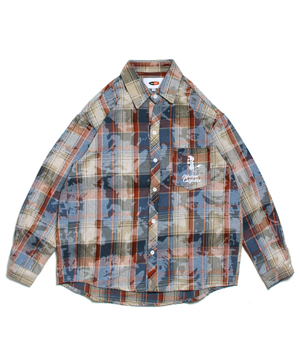 CLOUD PT CHECK SHIRTS(ブルー)