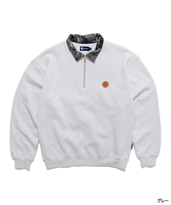 PATTERN COLLAR SWEAT