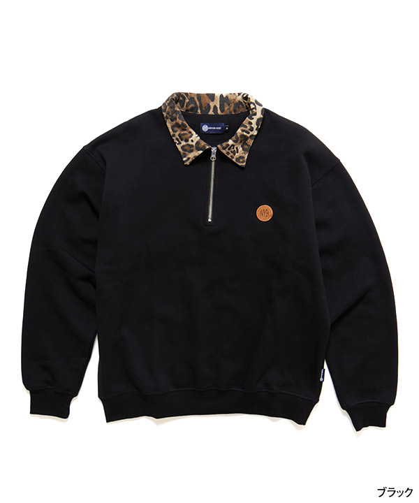 PATTERN COLLAR SWEAT