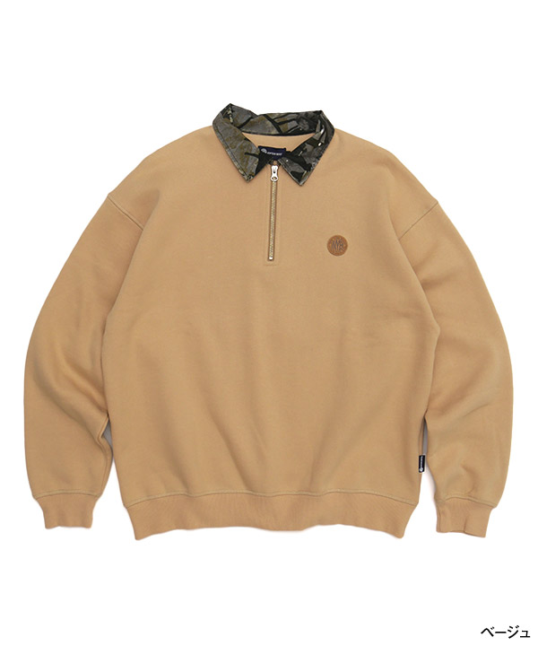 PATTERN COLLAR SWEAT