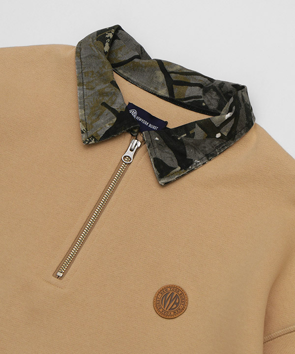 PATTERN COLLAR SWEAT