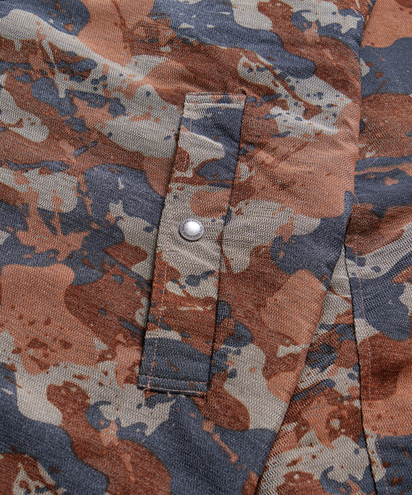HOODED CAMO COACH JACKET