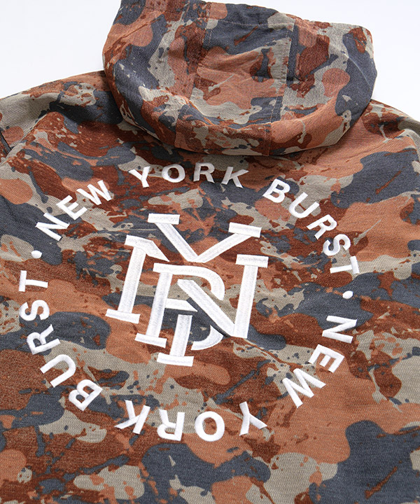 HOODED CAMO COACH JACKET