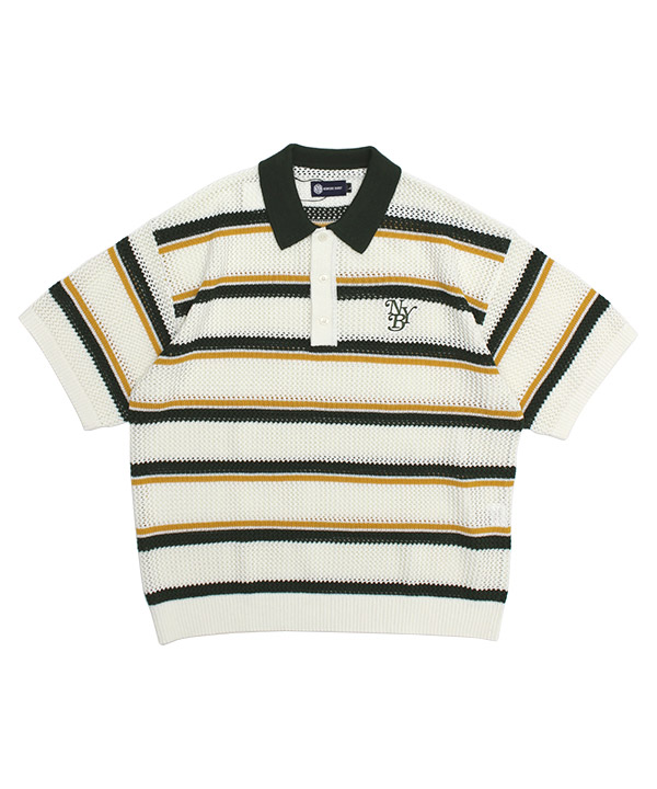 MESH BORDER POLO(ホワイト)