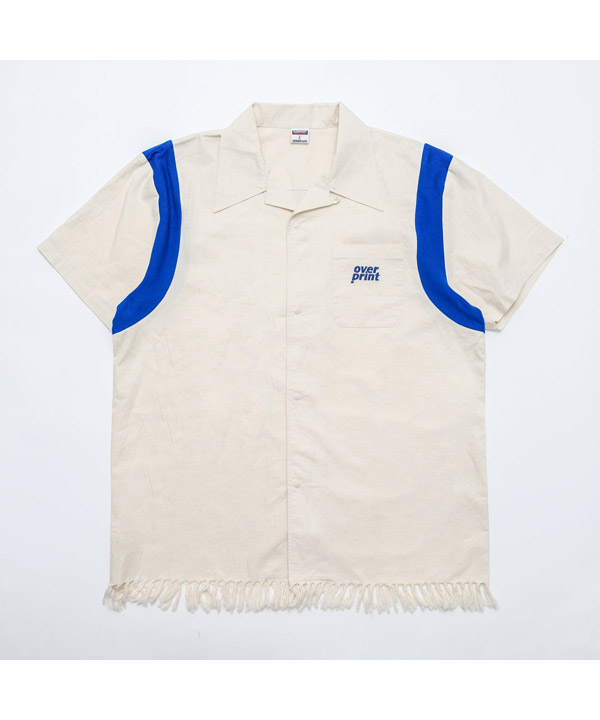 COTTON LINEN BOWLING SHIRTS -アイボリー-