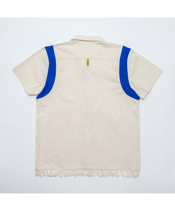 COTTON LINEN BOWLING SHIRTS -アイボリー-