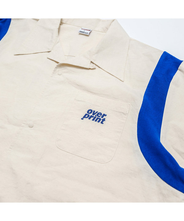 COTTON LINEN BOWLING SHIRTS -アイボリー-