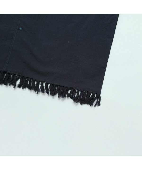 COTTON LINEN BOWLING SHIRTS -ネイビー-