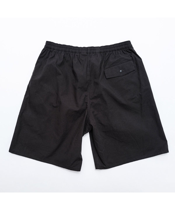 COTTON LINEN HALF PANTS -ブラック-