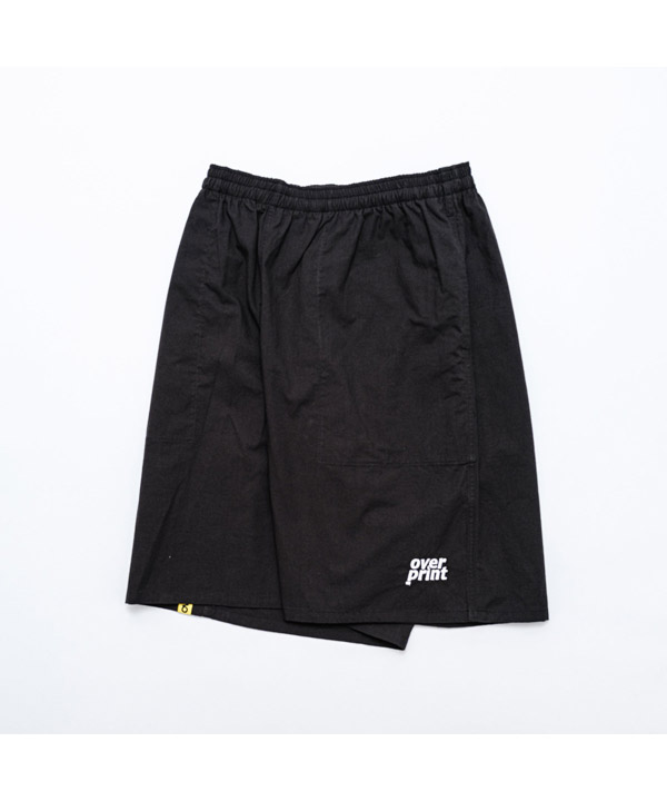 COTTON LINEN HALF PANTS -ブラック-