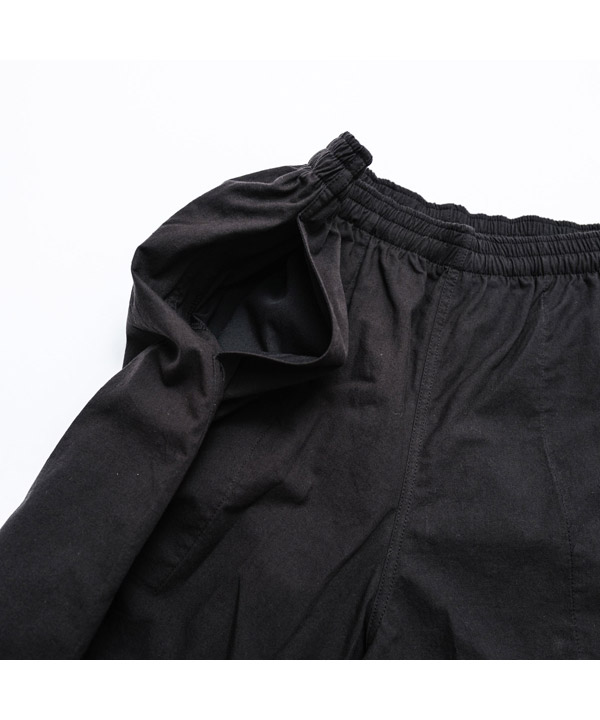 COTTON LINEN HALF PANTS -ブラック-