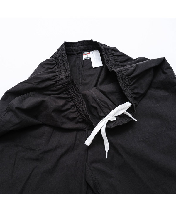 COTTON LINEN HALF PANTS -ブラック-