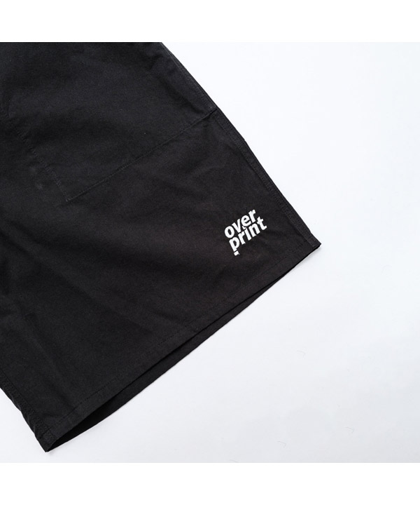 COTTON LINEN HALF PANTS -ブラック-