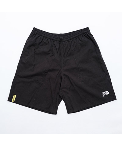 COTTON LINEN HALF PANTS -ブラック-