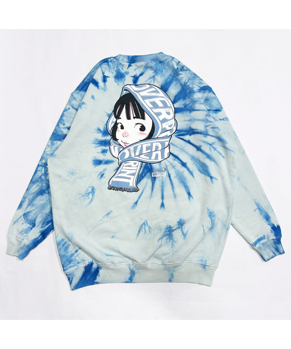 TIE DYE SCARF sweatshirts(ブルー)