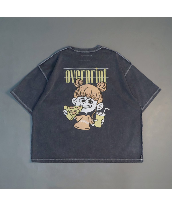 PIGMENT PIZZA TEE(チャコール)
