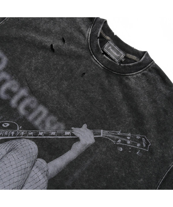 Allover Print Sweatshirt -ブラック-