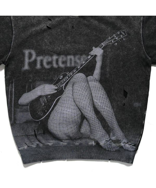 Allover Print Sweatshirt -ブラック-